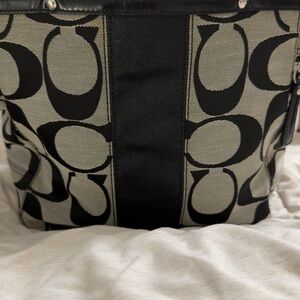 Coach Black and Gray Shoulder Bag